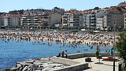 Playa del Silgar, en Sangenjo (Pontevedra, España)
